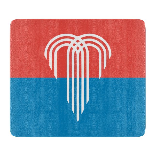 Småskalig styckningsdel av glas med flagga av Kans (Framsidan)