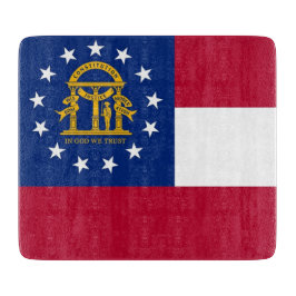 Småskalig styckningsdel av glas med flagga från Ge