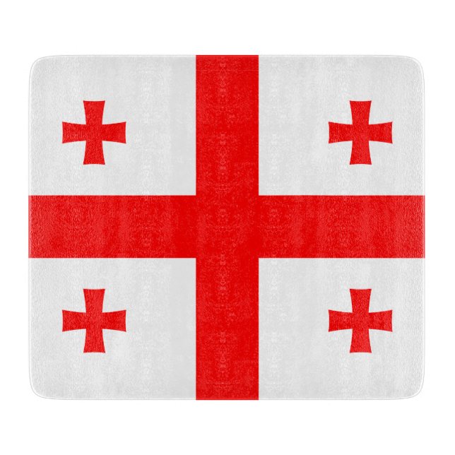 Småskalig styckningsdel av glas med flagga från Ge (Framsidan)