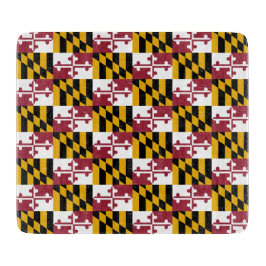 Småskärande glasskiva med Maryland-flagga