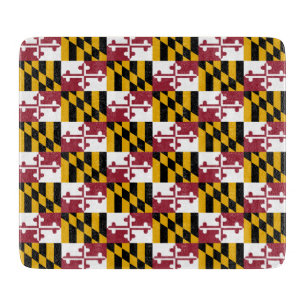 Småskärande glasskiva med Maryland-flagga