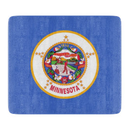 Småskärande glasskiva med Minnesota flagga