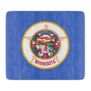 Småskärande glasskiva med Minnesota flagga