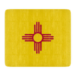 Småskärande glasskiva med New mexico flagga