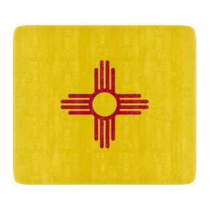 Småskärande glasskiva med New mexico flagga
