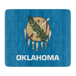 Småskärande glasskiva med Oklahoma flagga