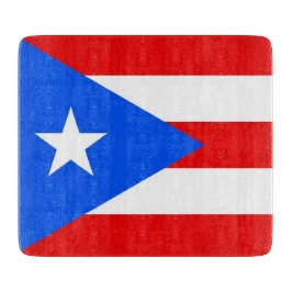 Småskärande glasskiva med Puerto Rico flagga