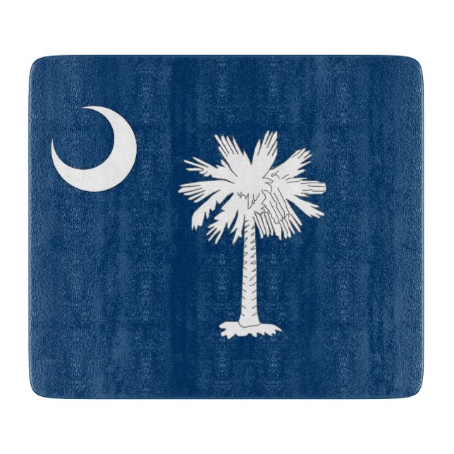 Småskärande glasskiva med South Carolina flagga (Framsidan)