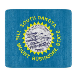 Småskärande glasskiva med South Dakota flagga