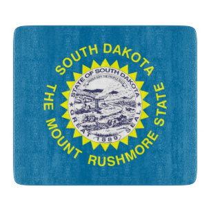 Småskärande glasskiva med South Dakota flagga
