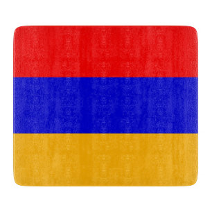 Småskärl av glas med flagga av Armenien