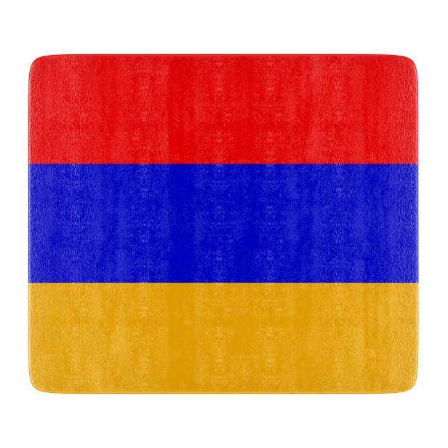 Småskärl av glas med flagga av Armenien (Framsidan)