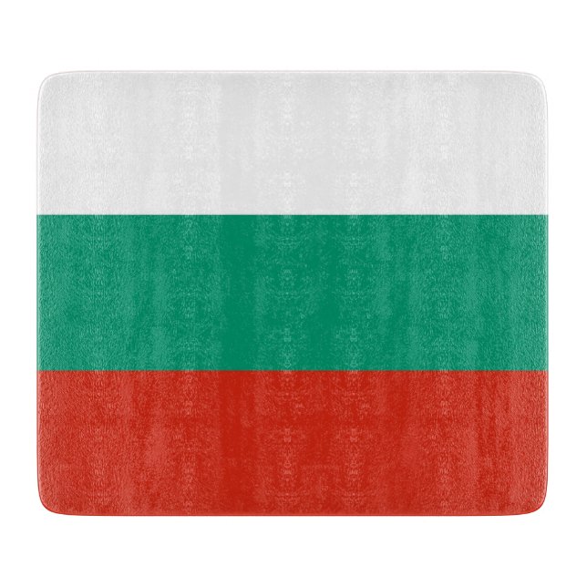 Småskärl av glas med flagga av Bulgarien (Framsidan)