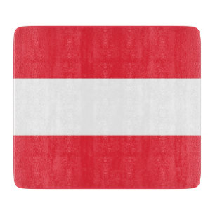 Småskärl av glas med flagga av Österrike