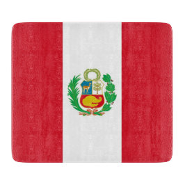 Småskärl av glas med flagga av Peru