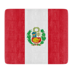 Småskärl av glas med flagga av Peru