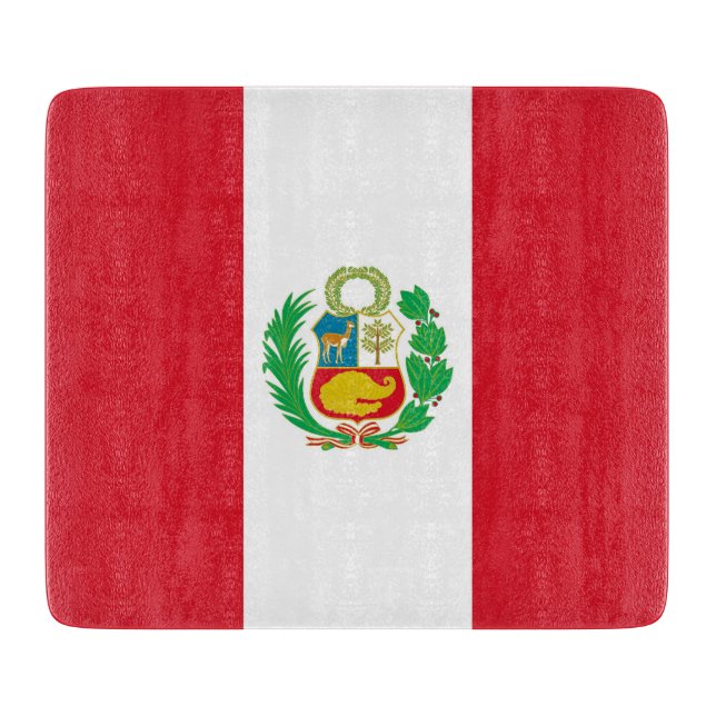 Småskärl av glas med flagga av Peru (Framsidan)