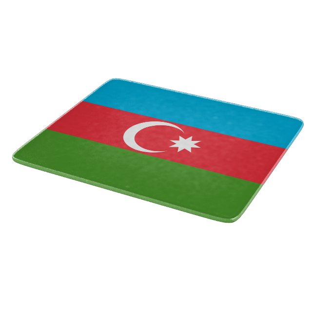 Småskärl av glas med flagga från Azerbajdzjan (Hörn)