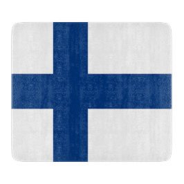Småskärl av glas med flagga från Finland