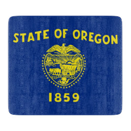 Småskärl av glas med regon-flagga