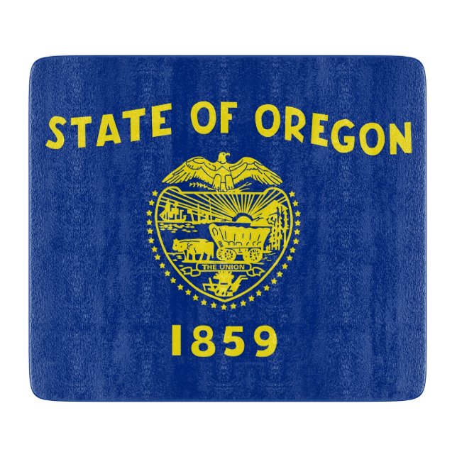 Småskärl av glas med regon-flagga (Framsidan)