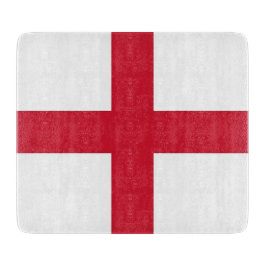 Småskärningsbord av glas med flagga i England