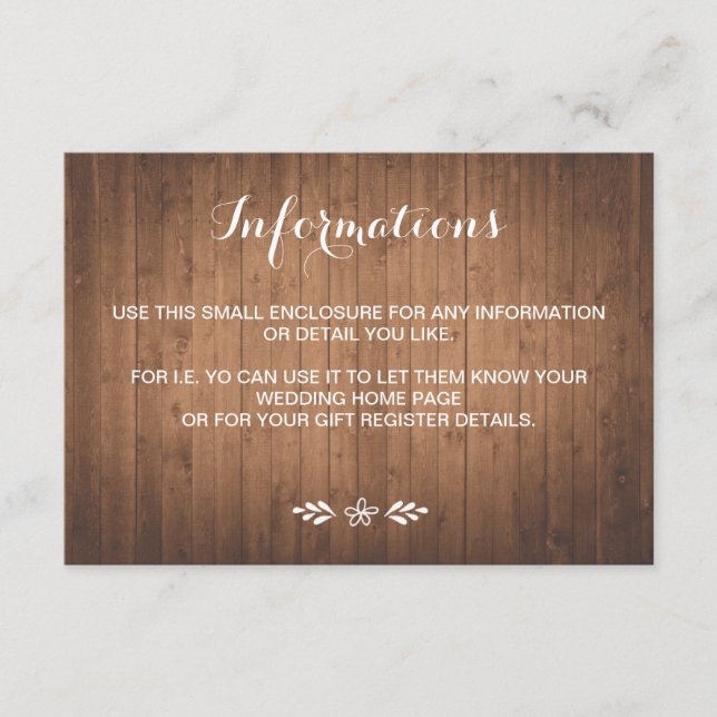 Småskbeklädnad av bröllopen skogskläder tilläggskort (Framsida)