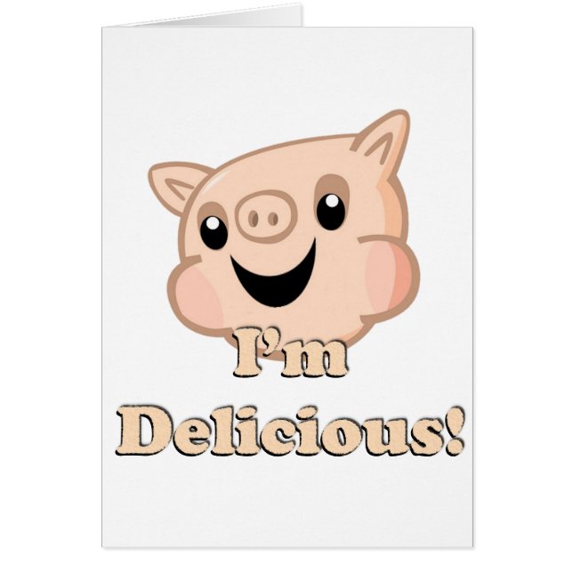 Smaskig bacon hälsningskort (Framsidan)
