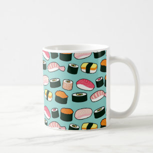 Smaskig illustrerat mönster för Sushi roligt Kaffemugg