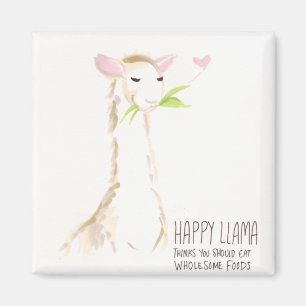 Smaskig lycklig Llama! Magnet