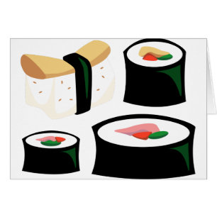 Smaskig mat - Sushi Hälsningskort