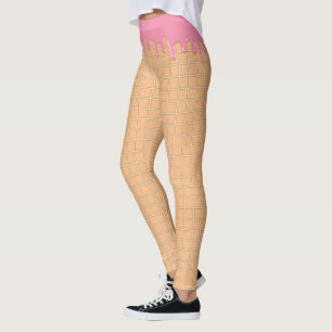 Smaskig rosa glass smälter dillandekottedamasker leggings