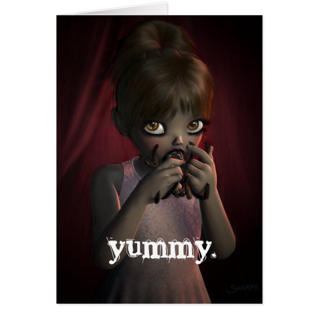 Smaskig spindel hälsningskort (Framsidan)