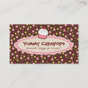 Smaskiga Cakepops visitkortar Visitkort