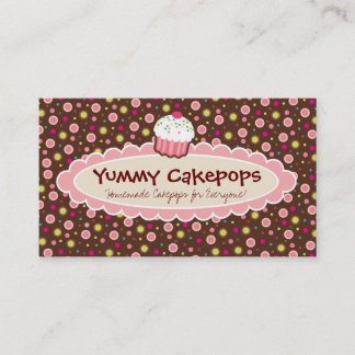 Smaskiga Cakepops visitkortar Visitkort