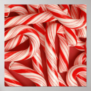 Smaskiga candy cane för julhelgdagpepparmint poster