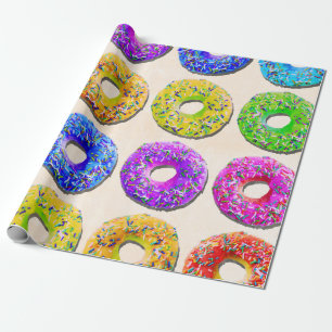 Smaskigt donutsmönster presentpapper