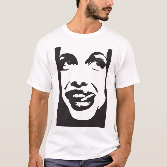 Smaskigt! Flickan med henne tunga ut T Shirt (Framsida)