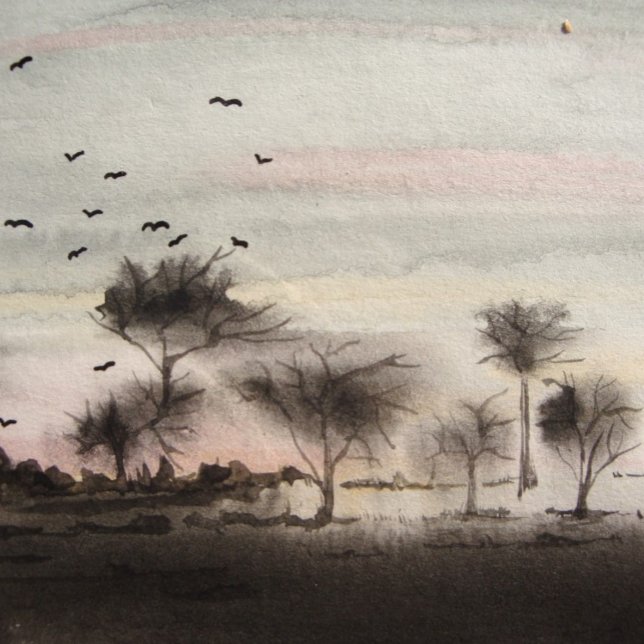 Småskog, träd, solnedgång pussel (Skapare uppladdad)