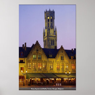 Småstaden kvadrerar och klockstapeltorn, Bruges, Poster
