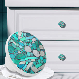 Småstarna Mosaic Art - Aquamarine och Pearl Knopp