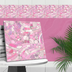 Småstarna Mosaic Art - Ro Rosa Kakelplatta