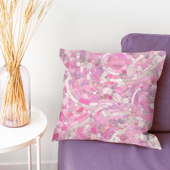 Småstarna Mosaic Art - Ro  Rosa Kudde (Skapare uppladdad)