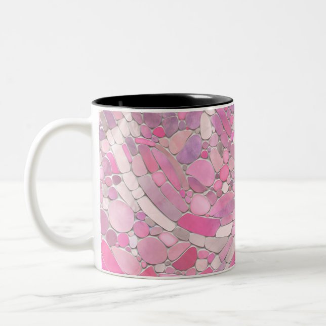 Småstarna Mosaic Art - Ro  Rosa Två-Tonad Mugg (Vänster)
