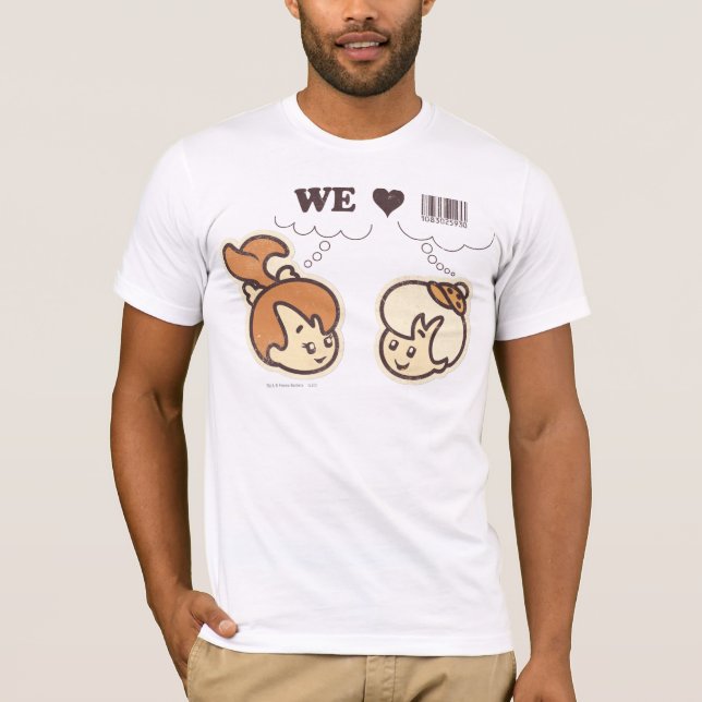 SMÅSTARNA™ och BAMM-BAMM™ We Kärlek Tee Shirt (Framsida)