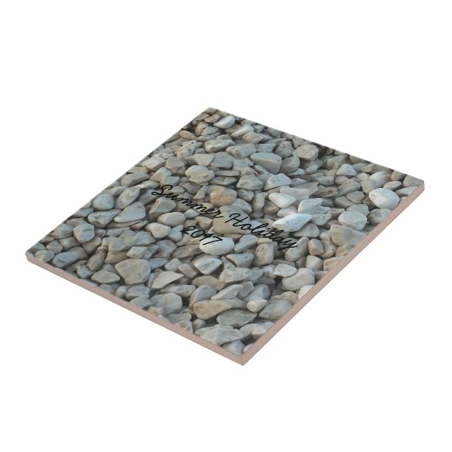 Småstarna på Beach Stone-fotografi Kakelplatta (Sidan)