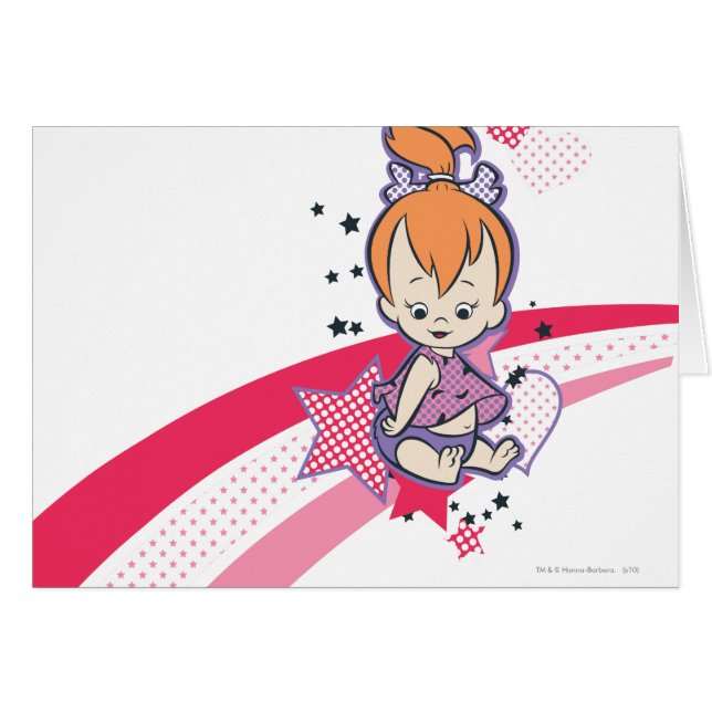 SMÅSTARNA™ på Rosa Rainbow Hälsningskort (Framsidan Horizontal)