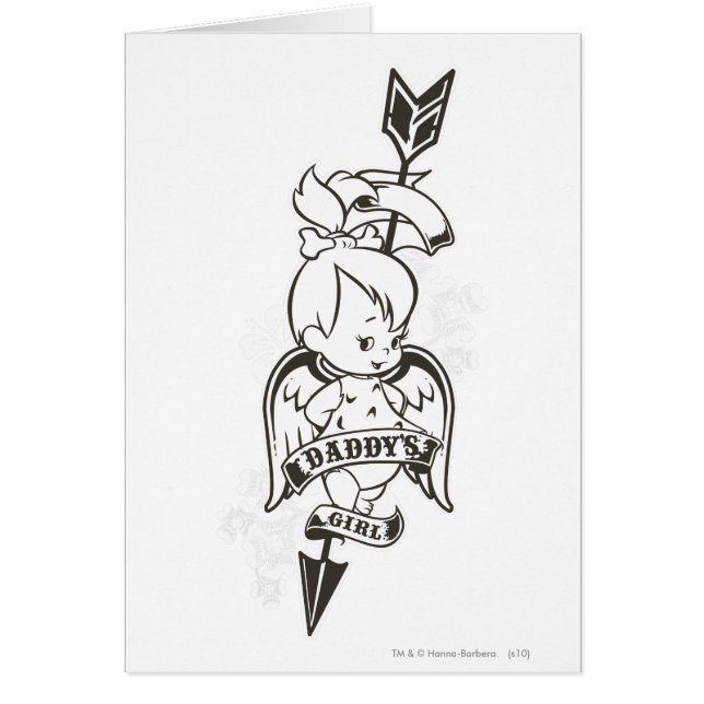 SMÅSTARNA™ Pappor Girl&B Hälsningskort (Framsidan)