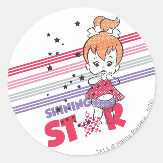 SMÅSTARNA™ Shining Stars Runt Klistermärke (Framsida)