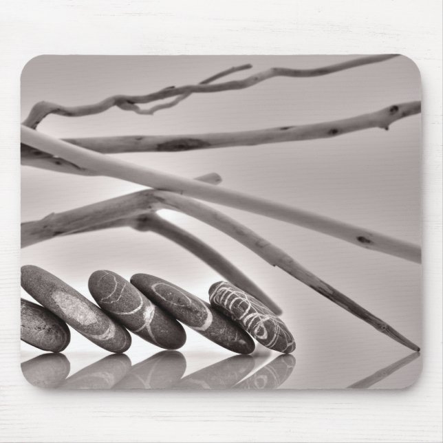 Småsten och driftwood musmatta (Framsidan)